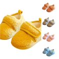 thumbnail image 1 of LIIPEE Baby Solid Color Slippers For Girls And Boys Cute Non- Flat Bottom Slipper Booties Fall Winter Indoor Warm Fuzzy House Shoes,12-18 Months, 1 of 5
