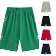 thumbnail image 1 of LIIPEE Boys Athletic Shorts Elastic Waist Loose Gym Workout Shorts Kids Fashion Breathable Lightweight Summer Bottoms,5-6 Years, 1 of 5