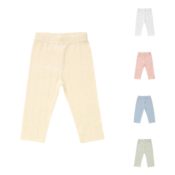 LIIPEE Boys Casual Pants Kids Comfortable Elastic Waist Solid Color Ribbed Loose Fit Trousers Outdoor Breathable Versatile Fashion Daily Pants,3-6 Months