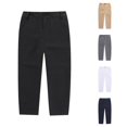 thumbnail image 1 of LIIPEE Boys Flat Front Dress Pants Fashion Rigid Waist Straight Leg Formal Casual Trousers Kids Comfortable Breathable Versatile School Daily Bottoms,17-18 Years, 1 of 3