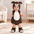 thumbnail image 1 of LIIPEE Boys Girls Cute Dog Costume Baby Halloween Party Dress Up Clothes 3 Piece Set 0-12 Months, 1 of 9