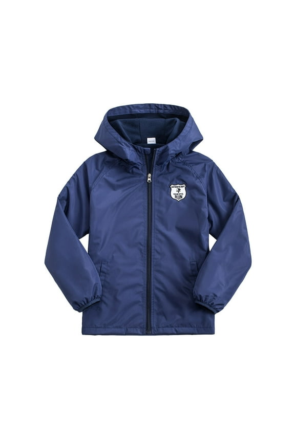 Boys Girls Jacket Solid Color Thicken Long Sleeve Hooded Zip Up School Uniform Windproof Warm Jacket Little Boys Classic Vacation Coat,Blue,5-6 Years