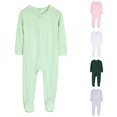 thumbnail image 1 of LIIPEE Boys Girls Long Sleeve Footed Bodysuit Baby Fall Cute Zip Up One-Pieces Clothes 0-24 Months, 1 of 4