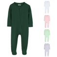 thumbnail image 1 of LIIPEE Boys Girls Long Sleeve Footed Bodysuit Baby Fall Cute Zip Up One-Pieces Clothes 0-24 Months, 1 of 4