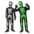 thumbnail image 1 of LIIPEE Boys Girls Onesie Halloween Cartoon Luminous Skeleton Printed Long Sleeve Round Neck Jumpsuit Boy Stylish Indoor Outdoor Wear One-Pieces,Black,7-9 Years, 1 of 7