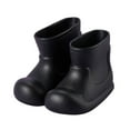thumbnail image 1 of LIIPEE Boys Girls Rain Boots Solid Color Lightweight Closed Toe Non- Waterproof Rain Shoes Child Trendy Indoor Outdoor Wear Boot,Black,2-3 Years, 1 of 4