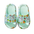 thumbnail image 1 of LIIPEE Boys Girls Slippers Summer Casual Cartoon Animal Open Toe Non- Shoes Toddler Soft Shower Flip Flops,Green,7.5-8 Years, 1 of 4