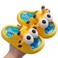 thumbnail image 1 of LIIPEE Boys Girls Slippers Summer Fashion Cute Cartoon Open Toe Non- Soft Sole Shoes Baby Comfort Daily Slipper,Yellow,10.5-12 Years, 1 of 3