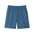 thumbnail image 1 of LIIPEE Boys Girls Sweat Shorts Summer Comfortable Loose Solid Color Stretch Elastic Waist Shorts With Pockets Toddler Classic Photoshoot Shorts,Blue,3-4 Years, 1 of 3