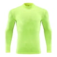 thumbnail image 1 of LIIPEE Boys Girls Tops Solid Color Long Sleeve Round Neck Fitness Athletic Shirt Kids Casual Daily Tee Shirts,Green2,5-6 Years, 1 of 4