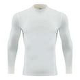 thumbnail image 1 of LIIPEE Boys Girls Tops Solid Color Long Sleeve Round Neck Fitness Athletic Shirt Kids Casual School Tee Shirts,White,9-10 Years, 1 of 4