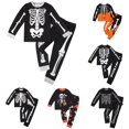 thumbnail image 1 of LIIPEE Boys Halloween Graphic Pajamas Long Sleeve Tees And Pants Pajama Sets Kids Fall Sleepwear 2-8 Years, 1 of 8