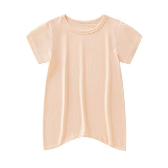 LIIPEE Boys Onesie Summer Comfort Soft Short Sleeve Round Neck Solid Color Romper Baby Leisure Outdoor One-Pieces,Orange,8-16 Months