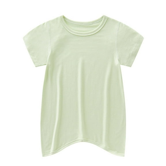 LIIPEE Boys Onesie Summer Comfort Soft Short Sleeve Round Neck Solid Color Romper Toddler Casual Daily One-Pieces,Light Green,16-24 Months