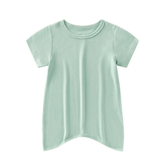 LIIPEE Boys Onesie Summer Comfort Soft Short Sleeve Round Neck Solid Color Romper Toddler Trendy Daily One-Pieces,Army Green,8-16 Months