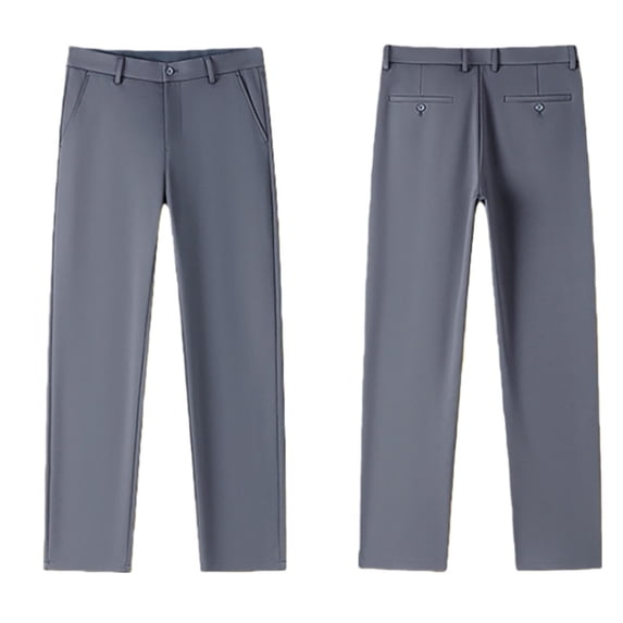 LIIPEE Boys Pants Formal Classic Solid Color Durable Trousers Long Straight Leg Comfortable And Breathable School Easy Care Wear Pants,Grey,6-7 Years
