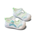 thumbnail image 1 of LIIPEE Boys Sandals Casual Cartoon Mesh Hollow Out Flat Bottom Beach Sandals Infant Kids Lightweight Hook And Loop Fashion Shoes Cute Comfortable Breathable Soft Sole Daily Footwear,Green,6-9 Months, 1 of 6
