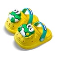 thumbnail image 1 of LIIPEE Boys Sandals Casual Summer Cartoon Cute Closed Toe Flat Bottom Beach Sandals Toddler Child Adjustable Strap Shoes Outdoor Comfortable Breathable Soft Sole Daily Footwear,Yellow,5-6 Years, 1 of 3