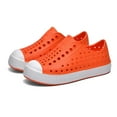 thumbnail image 1 of LIIPEE Boys Sandals Summer Casual Comfortable Closed Toe Non- Soft Sole On Water Shoes Child Casual Pool Beach Outdoor Indoor Wear Clogs,Orange,3.5-4 Years, 1 of 3