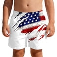 thumbnail image 1 of LIIPEE Boys Shorts Casual Summer Independence Day Lightweight Alternating Red And White And Five-Pointed Stars Patriotic Shorts Children Comfortable Breathable Cute Beach Shorts,9-10 Years, 1 of 5