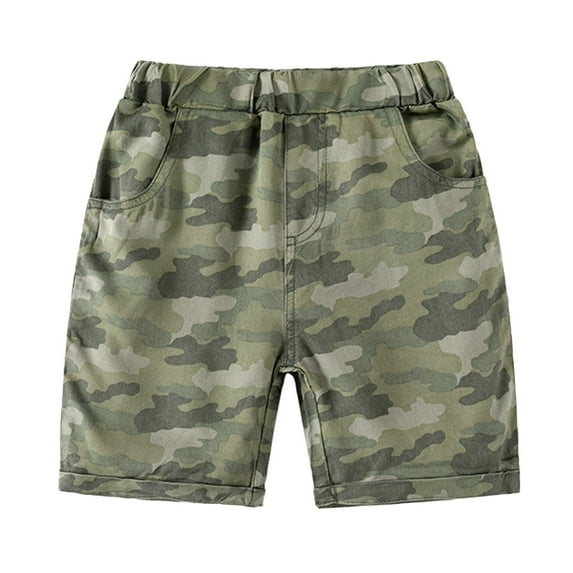 LIIPEE Boys Shorts Casual Toddler Comfortable Graphic Printed Shorts Kids Fashion Cute Pockets Sport Shorts Spring Summer Breathable Soft Daily Shorts,Camouflage,3-4 Years