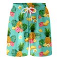 thumbnail image 1 of LIIPEE Boys Shorts Casual Versatile Soft Fashion Graphic Printed Shorts Children Summer Hawaii Holiday Beach Shorts Comfortable Breathable Daily Cute Shorts,Mint Green,8-9 Years, 1 of 7