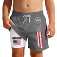 thumbnail image 1 of LIIPEE Boys Shorts Independence Day Casual Summer Hybrid Relaxed Fit 4th Of July America Stars Stripes U.S.A Red White And Blue Print Elastic Waist Fashion Cute Double Layer Beach Shorts,11-12 Years, 1 of 4