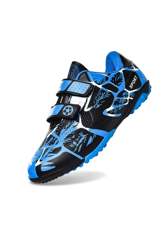 Boys Sneakers Football Boots Boys Girls Football Shoes Outdoor Non Training Shoes Unisex Trainers 28 38 Kids Leisure Birthday Wedding Weekend Sneaker,Blue,5.5-6 Years