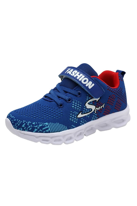 Boys Sneakers Tennis Athletic Running Walking Lightweight Mesh Sport Shoes Baby Casual Sneakers,Blue,10-10.5 Years