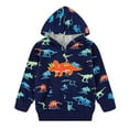 thumbnail image 1 of LIIPEE Boys Sweatshirts Cartoon Animal Printed Long Sleeve Hooded Zip Up Sweatshirts With Pockets Toddler Comfort Weekend Sweatshirts,Dark Blue,3-4 Years, 1 of 3