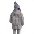 thumbnail image 1 of LIIPEE Boys Sweatshirts Solid Color Long Sleeve Hooded Zip Up Sweatshirts With Zipper Backpack On The Back Big Boys Classic Party Sweatshirts,Grey,12-13 Years, 1 of 7