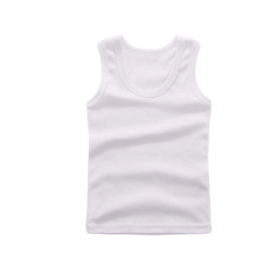 LIIPEE Boys Tops Casual Sleeveless V Neck Solid Color Undershirt Kids Thin Layering Tank Tops Summer Comfortable Soft Breathable Daily Clothing,White,11-12 Years