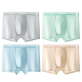 thumbnail image 1 of LIIPEE Boys Underwear 4 Pack Letter Printed Boxer Briefs Girl Stylish Party Trunks,Sky Blue2,17-18 Years, 1 of 9