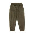 thumbnail image 1 of LIIPEE Boys Uniform Pants Solid Color Plus Size Elastic Waist Wide Leg Trousers With Pockets Kids Comfort Birthday Wedding Weekend Pants,Army Green,5-6 Years, 1 of 3