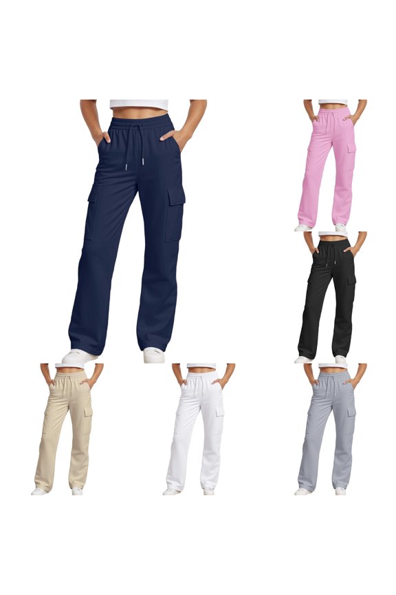 Cargo Pants For Girls Summer Casual Lightweight Drawstring Waist Baggy Wide Leg Solid Color Trousers Kids Breathable Comfortable Cute Daily Pants,6-7 Years
