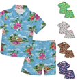 thumbnail image 1 of LIIPEE Cartoon Graphic Outfit Sets For Boys Short Sleeve Button Up Shirts And Shorts 2 Piece Set Kids Comfortable Cute Casual Summer Outfits,10-11 Years, 1 of 3