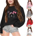 thumbnail image 1 of LIIPEE Cartoon Graphic Sweatshirts For Girls Long Sleeve Crew Neck Pullover Kids Fall Winter Comfortable Casual Sweatshirts,3-4 Years, 1 of 6