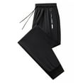 thumbnail image 1 of LIIPEE Casual Pants For Women Stretch Elastic Waist Drawstring Wide Leg Ankle-Tied Sport Trousers Sweatpants With Zipper Pockets Female Stylish Daily Wear Pants,Black,L, 1 of 2