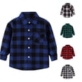thumbnail image 1 of LIIPEE Casual Plaid Graphic Shirts For Boys Long Sleeve Button Up Shirts Kids Autumn Winter Comfortable Everyday Turn Down Collar Tops,5-6 Years, 1 of 4