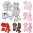 thumbnail image 1 of LIIPEE Cute Graphic Pajamas For Girls Blouse Camisole Shorts Pants Headband Storage Bag And Eye Mash Pajama Set 7 Piece Kids Sleepwear,10-11 Years, 1 of 4