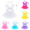 thumbnail image 1 of LIIPEE Fairy Dress Up Outfit Sets For Girls Mesh Tutu Skirts Wing Magic Wand And Headband 4 Piece Set Kids Comfortable Cute Party Outfits,3-10 Years, 1 of 3
