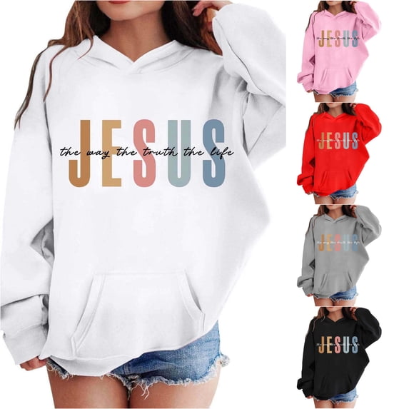LIIPEE Fashion Letter Graphic Hoodie For Girls Long Sleeve Hooded Sweatshirt With Pockets Kids Autumn Cute Casual Pullover,5-6 Years