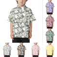 thumbnail image 1 of LIIPEE Fashion Tropical Graphic Button Up Shirts For Boys Short Sleeve Turn Down Collar Beach Shirt Kids Casual Cute Summer Tops,5-6 Years, 1 of 4