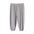 thumbnail image 1 of LIIPEE Girl Boy Sports Pants Solid Color Stretch Elastic Waist Wide Leg Jogger Sweatpants With Pockets Child Classic Vacation Stretch Street Outdoor Hiking Pants,Grey,8-9 Years, 1 of 4