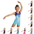 thumbnail image 1 of LIIPEE Girls Athletic Jumpsuit Sleeveless Stretch Graphic Leotard Kids Training Dancewear 3-12 Years, 1 of 5