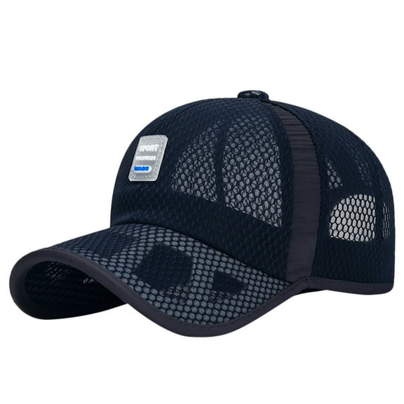 LIIPEE Girls Baseball Cap Solid Color Wide Brim High Ponytail Hat Visor Hats Girls Versatile Casual Daily Party Photoshoot Sunscreen Sunshade Hat,Navy,One Size