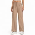 thumbnail image 1 of LIIPEE Girls Boys Back To School Uniform Pants Solid Color Stretch Elastic Waist Button Straight Leg Dress Trousers With Pockets Kids Casual Weekend Pants,Khaki,6-7 Years, 1 of 3