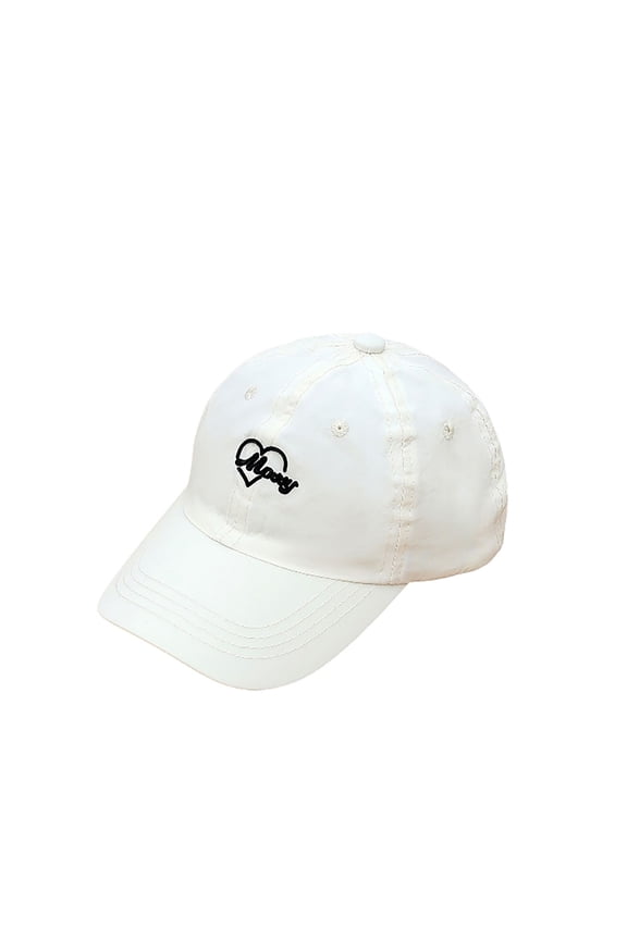 Girls Boys Baseball Cap Letter Wide Brim Visor Hat High Ponytail Hat Protection Caps Child Comfort Picnic Hats,Beige,One Size