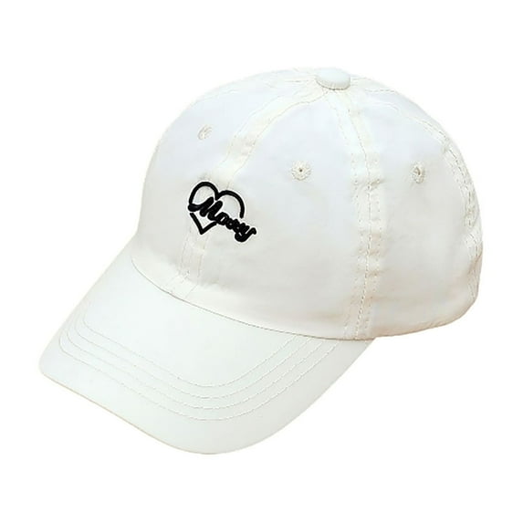 LIIPEE Girls Boys Baseball Cap Letter Wide Brim Visor Hat High Ponytail Hat Protection Caps Child Comfort Picnic Hats,Beige,One Size