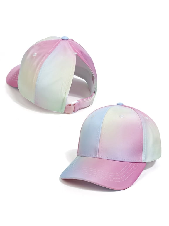 Girls Boys Baseball Cap Spring Summer Adjustable High Ponytail Hat Sunscreen Sunshade Hat Tennis Protection Caps Baby Breathable Outdoor Hats,Multicolour,M